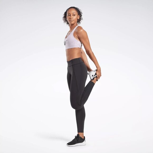 Reebok Lux High-Waisted Training Tights - Black, Size M, NWT - Picture 2 of 6